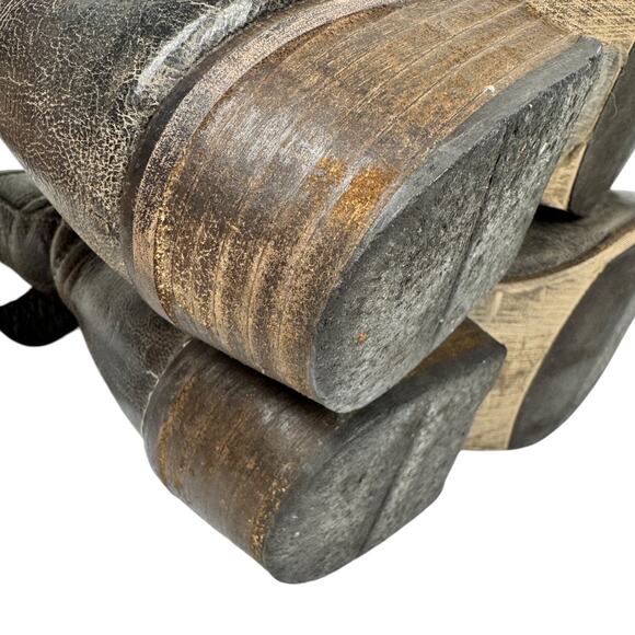 Seychelles Weekenders Distressed Leather Moto Boots 7.5 Brown Ankle Booties Edgy - Picture 8 of 10